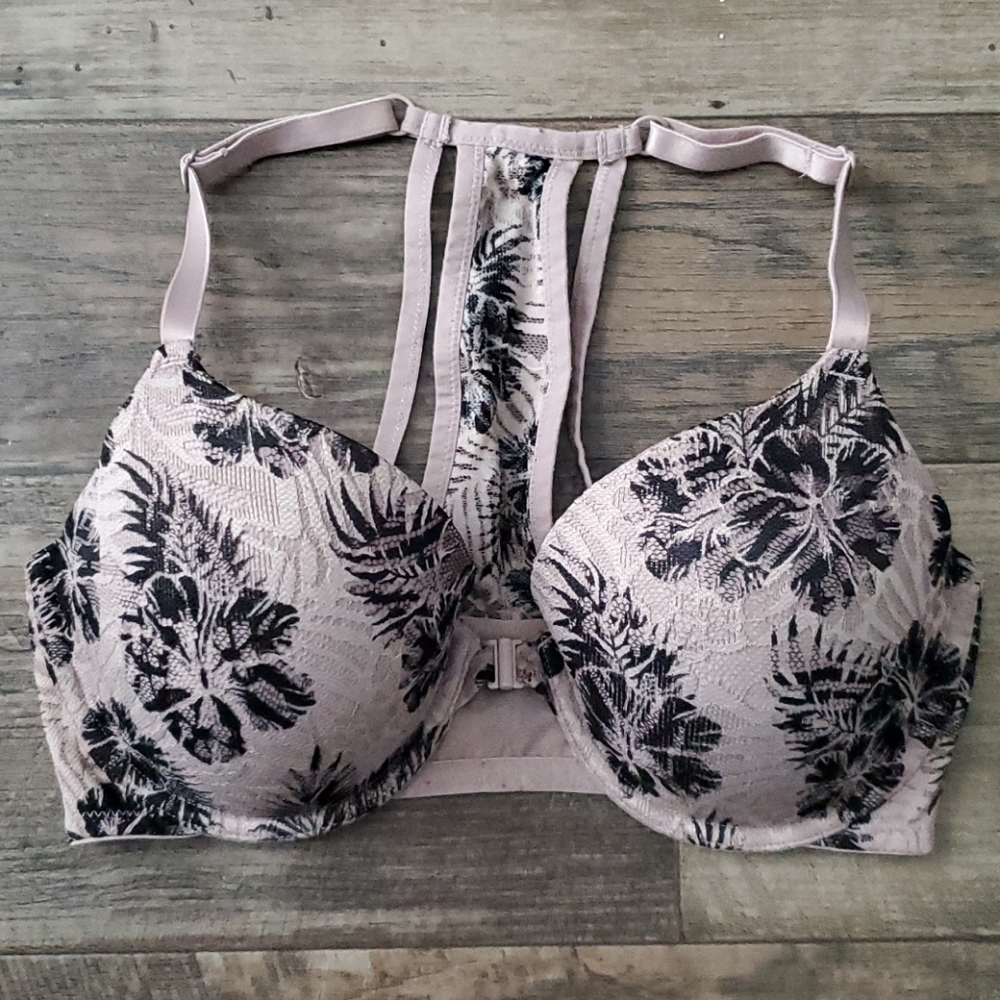 Pink Victoria's Secret Lace Palm Front Clasp Bra - Picture 4 of 11